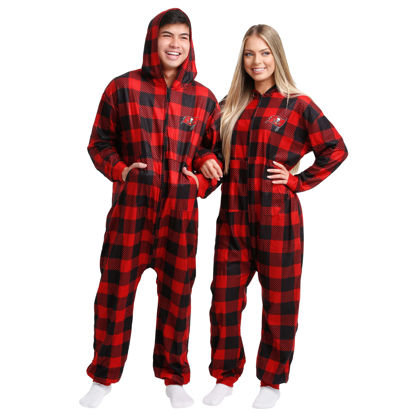 Picture of foco NFL Plaid One Piece Pajamas - 2XL