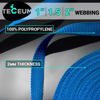 Picture of TECEUM 1 Inch Webbing - Simple Blue - 25 Yards - 1” Webbing for Climbing Outdoors Indoors Crafting DIY