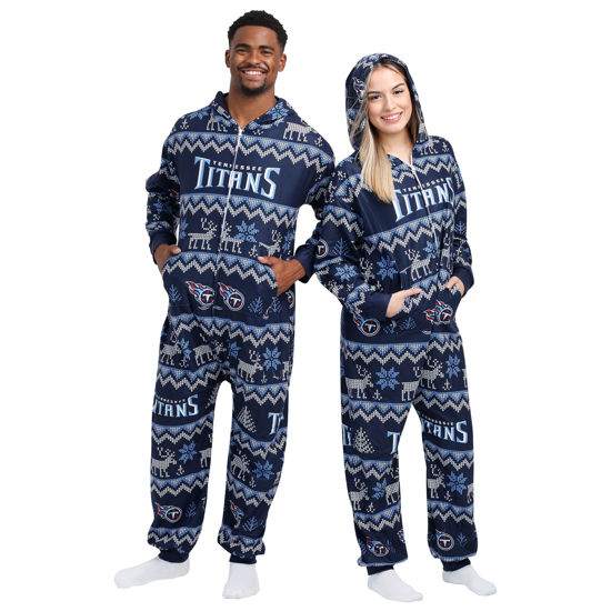 Picture of FOCO Tennessee Titans NFL Ugly Pattern One Piece Pajamas - S
