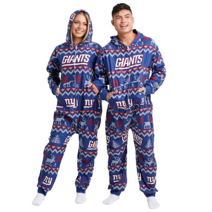Picture of FOCO New York Giants NFL Ugly Pattern One Piece Pajamas - M