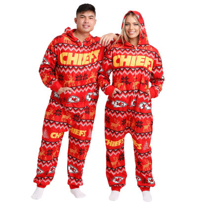 Picture of FOCO NFL Ugly Pattern One Piece Pajamas - 2XL