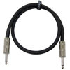 Picture of GLS Audio Speaker Cable 1/4" to 1/4" - 12 AWG Professional Bass/Guitar Speaker Cable for Amp - Black, 3 Ft.