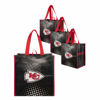 Picture of FOCO Kansas City Chiefs NFL 4 Pack Reusable Shopping Bags, team color, one size