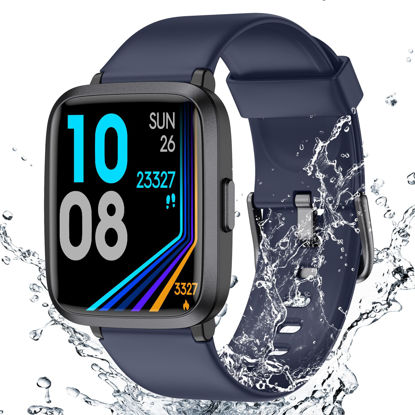 Picture of Fitness Tracker Watch with Heart Rate Monitor, Activity Tracker with Pedometer, Sleep Monitor, Calories & Step Counter, 5ATM Waterproof Smart Watch for Women Men Health Fitness Watch for Sports