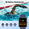Picture of Fitness Tracker Watch with Heart Rate Monitor, Activity Tracker with Pedometer, Sleep Monitor, Calories & Step Counter, 5ATM Waterproof Smart Watch for Women Men Health Fitness Watch for Sports