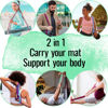 Picture of TECEUM Yoga Mat Strap - Black & 30+ Colors - Adjustable Mat Holder Sling Carrier for All Mats [Mat Not Included]