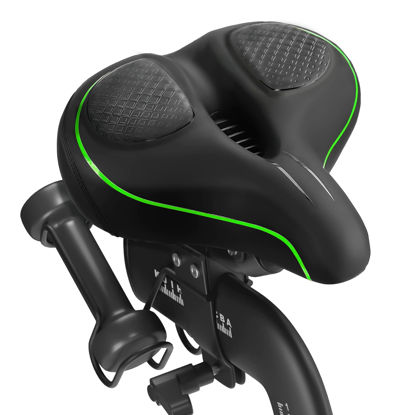 Picture of Oversized Bike Seat for Peloton Bike & Bike+, Comfort Seat Cushion Compatible with Peloton, Road or Exercise Bikes, Bicycle Wide Saddle Replacement for Men & Women, Accessories for Peloton