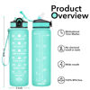 Picture of Hyeta 32 oz Water Bottles with Times to Drink and Straw, Motivational Water Bottle with Time Marker, Leakproof, Drinking Sports Water Bottle for Fitness, Gym and Outdoor