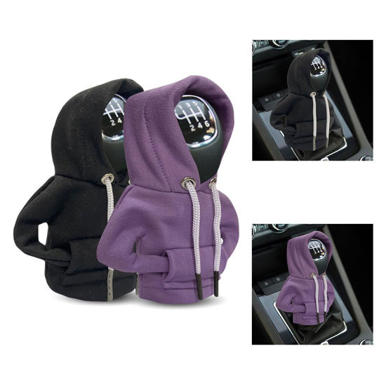 Picture of JOYCOURT Car Gear Shift Hoodie, Fashionable Gear Shift Knob Cover, Mini Hoodie for Auto Shifter, Auto Interior Cute Gadgets, Universal Car Decor Accessories