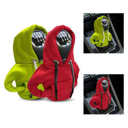 Picture of JOYCOURT Car Gear Shift Hoodie, Fashionable Gear Shift Knob Cover, Mini Hoodie for Auto Shifter, Auto Interior Cute Gadgets, Universal Car Decor Accessories