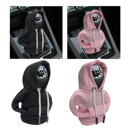 Picture of JOYCOURT Car Gear Shift Hoodie, Fashionable Gear Shift Knob Cover, Mini Hoodie for Auto Shifter, Auto Interior Cute Gadgets, Universal Car Decor Accessories
