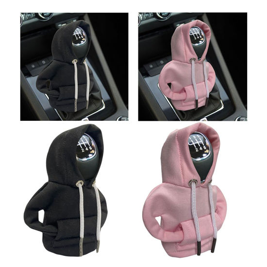 Picture of JOYCOURT Car Gear Shift Hoodie, Fashionable Gear Shift Knob Cover, Mini Hoodie for Auto Shifter, Auto Interior Cute Gadgets, Universal Car Decor Accessories