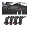 Picture of 4PCS Car Seat Headrest Hooks, Auto Back Seat Hanger Holder, Durable Stylish Vehicle Organizer Universal Car Interior Accessories, Storage Hooks for Purses, Bags, Clothes, Coats (Carbon Fiber/Red Flag)