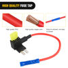 Picture of Nilight 10 Pack Micro 2 Fuse TAP 12V Car Add a Circuit ATR Blade Fuse Adapter with 20A Fuse Micro II Fuse Holder Add On Dual Circuit Adapter for Cars Trucks Boats (50058R),Blue, Red, Black, Yellow