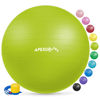 Picture of APEXUP Yoga Ball Exercise Ball, Anti Slip Stability Ball Chair, Heavy Duty Large Gym Ball for Fitness, Balance, Core Workout and Physical Therapy (S (15"~18") 45cm, Green)