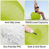 Picture of APEXUP Yoga Ball Exercise Ball, Anti Slip Stability Ball Chair, Heavy Duty Large Gym Ball for Fitness, Balance, Core Workout and Physical Therapy (S (15"~18") 45cm, Green)