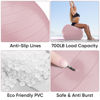 Picture of APEXUP Yoga Ball Exercise Ball, Anti Slip Stability Ball Chair, Heavy Duty Large Gym Ball for Fitness, Balance, Core Workout and Physical Therapy (S (15"~18") 45cm, Pink)