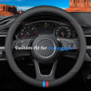 Picture of Deer Route Custom-Fit for Volkswagen Steering Wheel Cover, Premium Leather Car with Logo, Non-Slip, Breathable, Accessories (C-Style, Volkswagen)