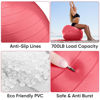 Picture of APEXUP Yoga Ball Exercise Ball, Anti Slip Stability Ball Chair, Heavy Duty Large Gym Ball for Fitness, Balance, Core Workout and Physical Therapy (M (19"~22) 55cm, Red)