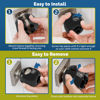 Picture of Child Safety Door Knob Cover (4 Pack) Hard-to-Remove Dual-Lock Door Handle Covers for Kids - Reusable Baby Proof Door Knob Locks - Installs Easily, No Tools Needed (Black)