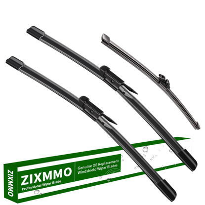 Picture of 3 Factory Wiper Blades Replacement for Ford Escape 2013 2014 2015 2016 2017 2018 2019 -Original Equipment Windshield Wiper Blades Set - 28"/28"/11" (Set of 3) Pinch Tab
