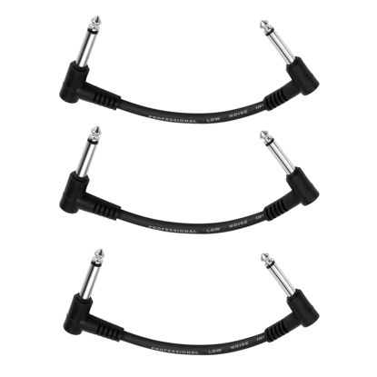 Picture of Donner 6 Inch Guitar Effect Pedal Patch Cables Black 3 Packs