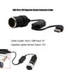 Picture of USB A Male to 12V Car Cigarette Lighter Socket Female Converter Cable (8W Max)