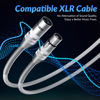 Picture of XLR to XLR Cable 100 Feet, Premium XLR Microphone Cable, Heavy Duty 22AWG OFC XLR Male to Female Cord, 3-Pin Shielded Mic Speaker Cable, Zinc Alloy Connectors, Metal Spring SR, White