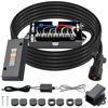 Picture of CheeMuii 15 FT 7 Way Trailer Cord and 7 Gang Junction Box Kit with 12 V Breakaway Switch and Plug Holder Heavy Duty Trailer Wiring Harness Kit for Trailers RVs Campers