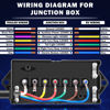 Picture of CheeMuii 15 FT 7 Way Trailer Cord and 7 Gang Junction Box Kit with 12 V Breakaway Switch and Plug Holder Heavy Duty Trailer Wiring Harness Kit for Trailers RVs Campers
