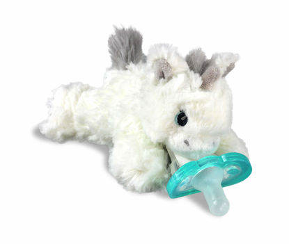 Picture of RaZbaby RaZbuddy JollyPop Pacifier Holder with Removable Baby Pacifier, Unicorn