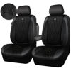 Picture of CAR PASS Luxury Warm Velvet Leather Car Seat Covers Front Seats, Breathable Soft Premium Faux Leather Front Seat Covers, Armrest Airbag Compatible Universal Fit for Sedans Suvs Vans Trucks, Black