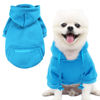 Picture of Jecikelon Pet Dog Cold Weather Coat with Pocket Winter Dog Hoodie Warm Puppy Clothes for Small Dogs Chihuahua Clothing (Small, Y02-Blue)