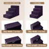 Picture of EHEYCIGA Dog Stairs for Bed 20”H, 4-Step Extra Wide Dog Steps for High Bed, Pet Steps for Small Dogs and Cats, Non-Slip Balanced Dog Indoor Ramp, Purple