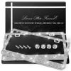 Picture of QUANQIUFEI 2 Pack Bling License Plate Frames, Sparkly Rhinestone Diamond Car License Plate Cover for Women, Stainless Steel Car Accessories with Glitter Crystal Caps (Silver)