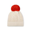 Picture of FOCO Women's Cleveland Browns NFL Team Logo Cable Knit Pom Beanie Hat, White