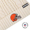 Picture of FOCO Women's Cleveland Browns NFL Team Logo Cable Knit Pom Beanie Hat, White