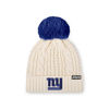 Picture of FOCO Women's New York Giants NFL Team Logo Cable Knit Pom Beanie Hat, White