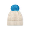 Picture of FOCO Women's Los Angeles Chargers NFL Team Logo Cable Knit Pom Beanie Hat, White