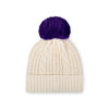 Picture of FOCO Women's Baltimore Ravens NFL Team Logo Cable Knit Pom Beanie Hat, White