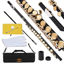 Picture of Glory Closed Hole C Flute With Case, Tuning Rod and Cloth,Joint Grease and Gloves black/Laquer