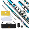 Picture of Glory Closed Hole C Flute With Case, Tuning Rod and Cloth,Joint Grease and Gloves,Sea Blue