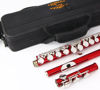 Picture of Glory Closed Hole C Flute With Case, Tuning Rod and Cloth,Joint Grease and Gloves, Red