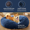 Picture of Bedsure Calming Dog Bed for Medium Dogs - Donut Washable Medium Pet Bed, 30 inches Anti-Slip Round Fluffy Plush Faux Fur Cat Bed, Fits up to 45 lbs Pets, Navy
