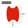 Picture of 8PCS Car Door Handle Sticker, Carbon Fiber Anti-Scratches Car Door Cup Protector, Non-Marking Auto Door Handle Protective Film, Self-Adhesive Door Side Paint Protector for All Cars (Red/8PCS)