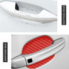 Picture of 8PCS Car Door Handle Sticker, Carbon Fiber Anti-Scratches Car Door Cup Protector, Non-Marking Auto Door Handle Protective Film, Self-Adhesive Door Side Paint Protector for All Cars (Red/8PCS)