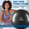Picture of ProBody Pilates Exercise Ball - Multiple Sizes Gym Grade Balance Ball for Fitness, Workout, Pregnancy & Physical Therapy, Stability Yoga Ball Chair (Black, 85 cm)