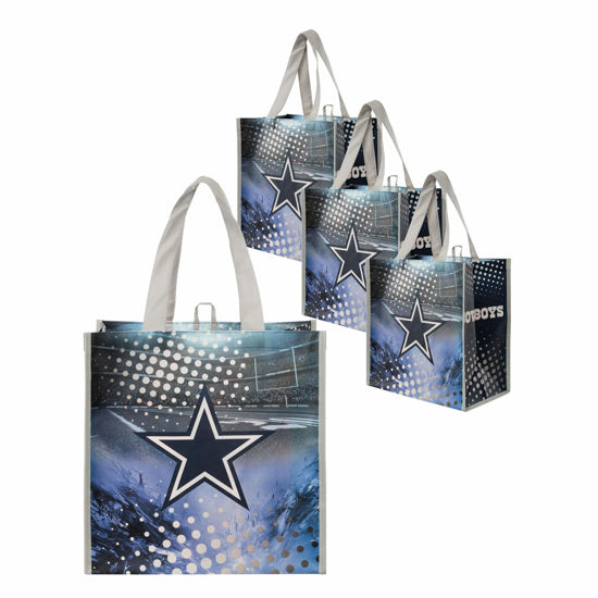 Picture of FOCO Dallas Cowboys NFL 4 Pack Reusable Shopping Bags, team color, one size