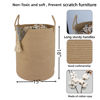 Picture of XUANGUO Cotton Rope Laundry Basket Hamper for Clothes Woven Storage Basket for Living Room Bedroom Boho Tall Rope Baskets for Blanket Toys Pillow Towels Baby Nursery Hamper Bin Large jute