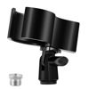 Picture of BILIONE 1pcs Large Microphone Clip, Adjustable Mic Holder for Microphones with Outer Diameter Range 1.26" from 2.3", with 5/8" Male to 3/8" Female Screw Adapter(Black)
